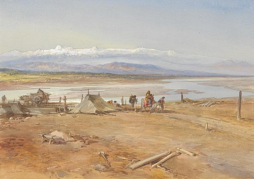The River Chenab, Punjab, 1865, William Simpson