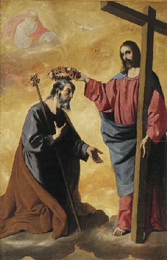 Christ crowning Saint Joseph, 1640, Francisco de Zurbarán