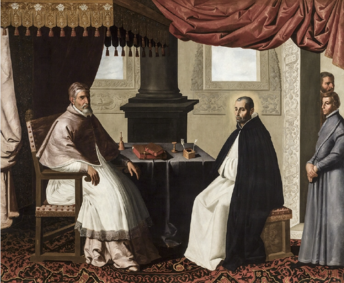 Bruno di Segni with Urban II, 1630, Francisco de Zurbarán