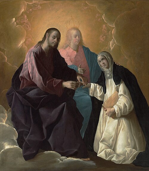 The Mystic Marriage of Saint Catherine of Siena, 1645, Francisco de Zurbarán
