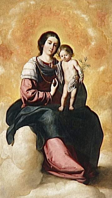 Vierge du rosaire, 1650, Francisco de Zurbarán