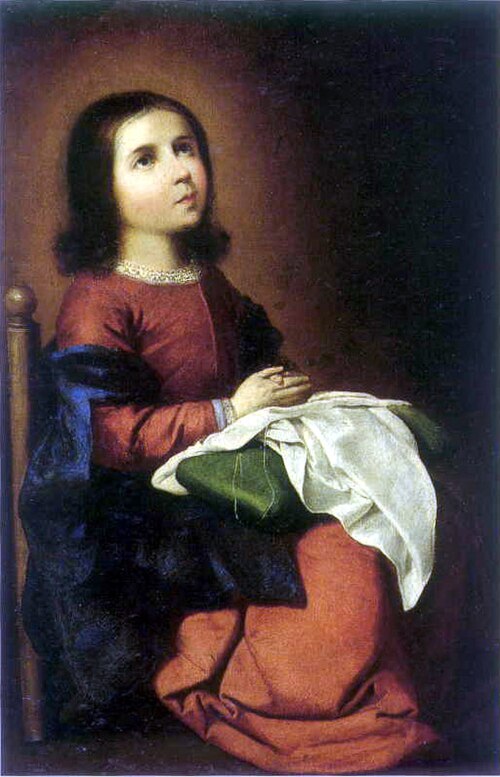The Child Virgin Praying, 1660, Francisco de Zurbarán