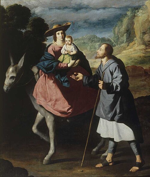 La Fuite en Égypte, 1637, Francisco de Zurbarán
