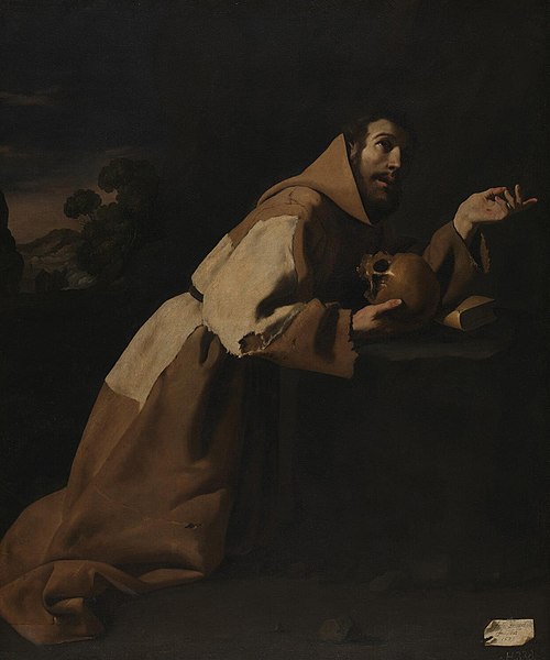 Saint Francis in Meditation, 1639, Francisco de Zurbarán