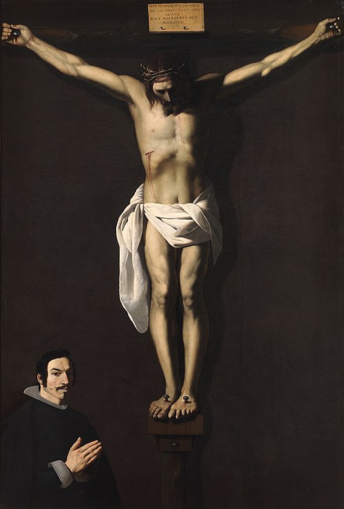 Crucifixion avec un donateur, 1640, Francisco de Zurbarán