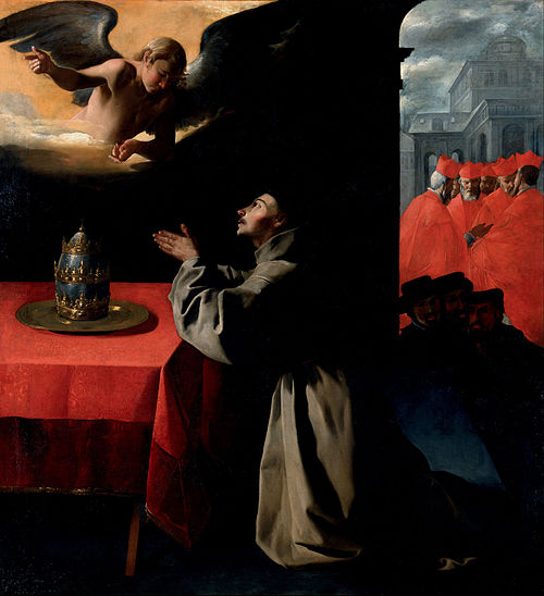 The Prayer of St. Bonaventura about the Selection of the New Pope, 1628, Francisco de Zurbarán