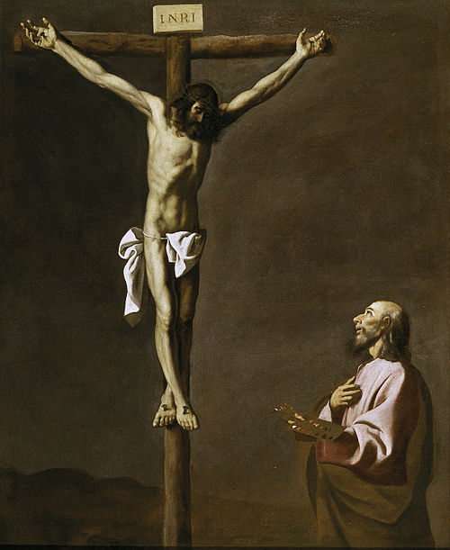 Saint Luke as a painter, before Christ on the Cross, 1630, Francisco de Zurbarán