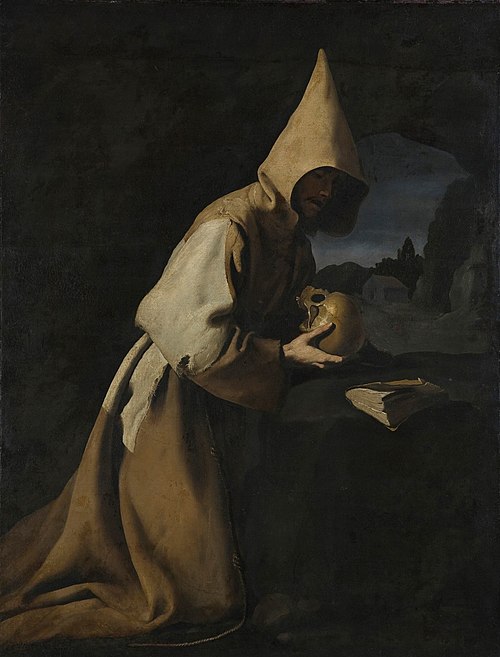 Saint Francis Kneeling in Meditation, 1630, Francisco de Zurbarán