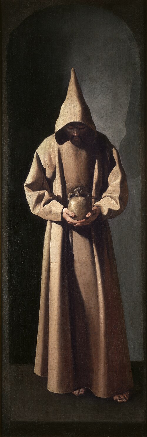 St. Francis Contemplating a Skull, 1635, Francisco de Zurbarán