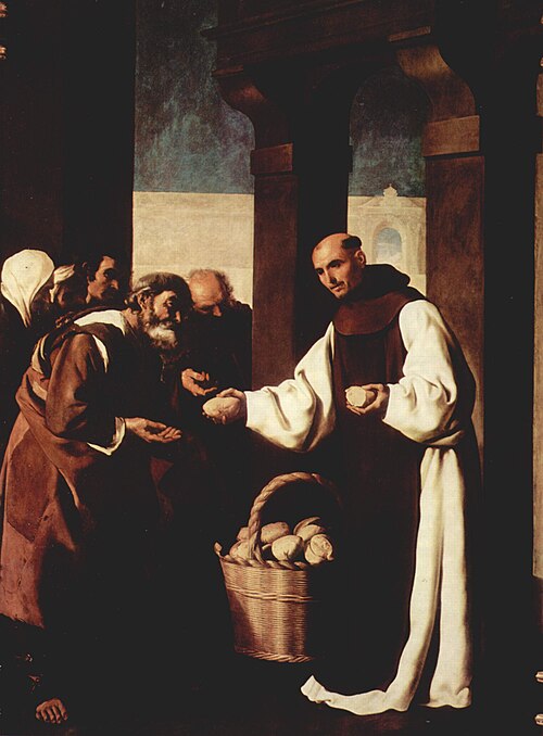 Friar Martín de Vizcaya Giving Alms, 1639, Francisco de Zurbarán