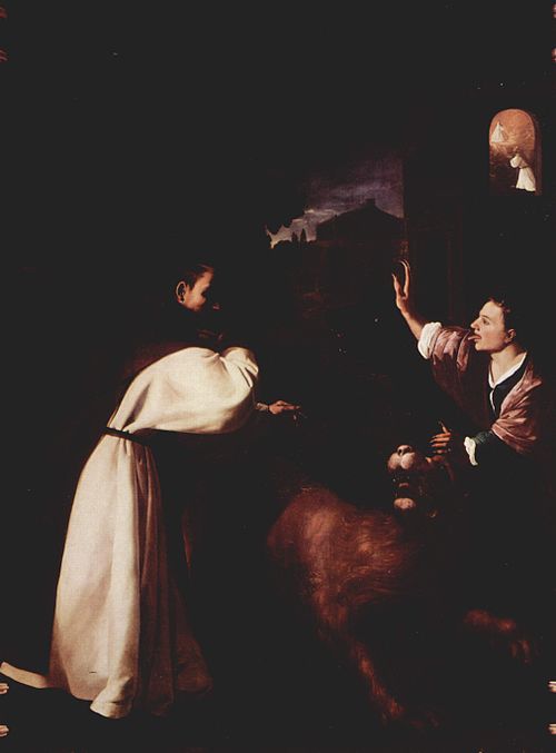 Friar Diego de Orgaz's Fight Against the Demons, 1639, Francisco de Zurbarán