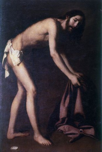 Christ gathering his robes, 1661, Francisco de Zurbarán