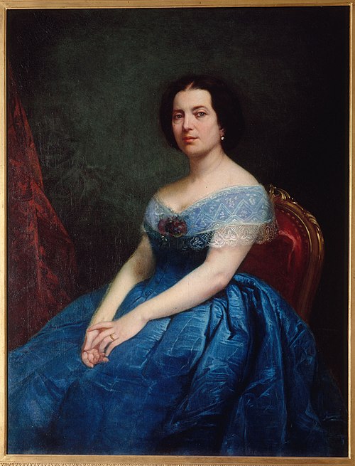 Portrait d'Ernesta Grisi (1819-1895), chanteuse, 1866, Charles Adolphe Bonnegrace