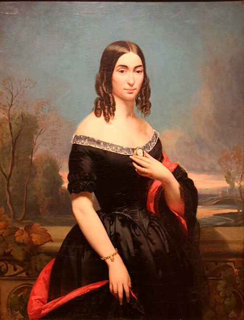Jeune Femme en robe noire, , Charles Adolphe Bonnegrace