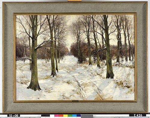 Bospad in de sneeuw, 1896, Louis Willem van Soest