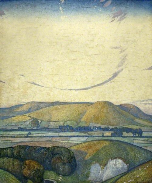 Sussex, Mount Caburn from Itford Hill, , Edward Reginald Frampton