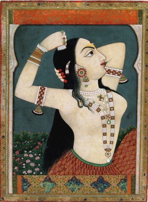 Femme se coiffant, 1790, Sahib Ram