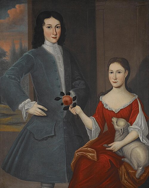 Franks Children with Lamb, 1735, Gerardus Duyckinck I