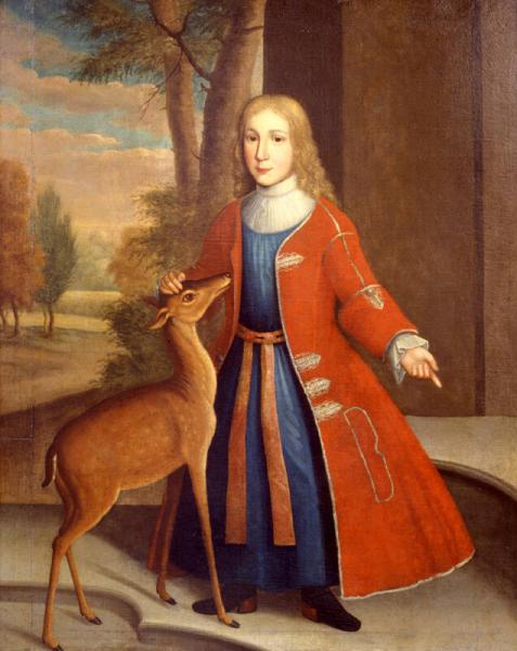 De Peyster Boy, with a Deer, 1732, Gerardus Duyckinck I