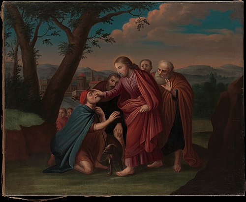Christ Healing the Blindman, 1725, Gerardus Duyckinck I
