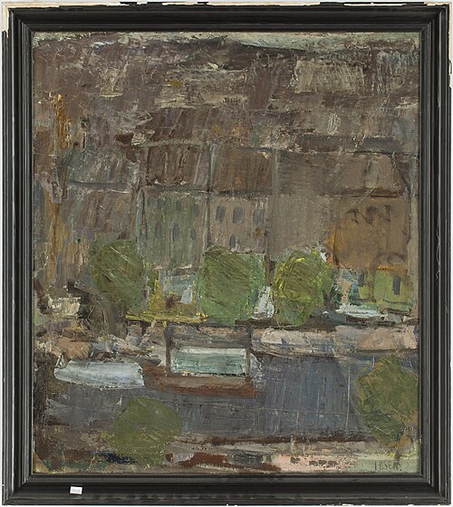 City canal with boats, , Immanuel Ibsen