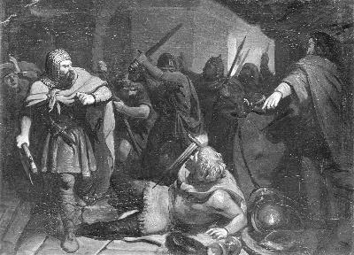 Anno 885. De moord op Godfried de Noorman, 1864, Jacobus van Dijck