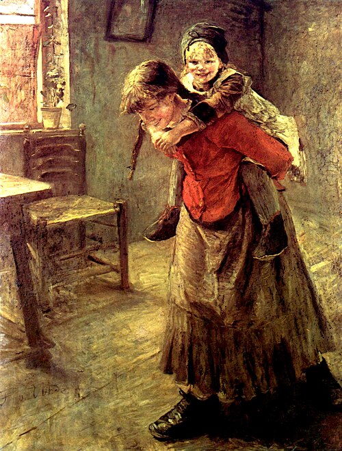 The Elder Sister, 1883, Fritz von Uhde