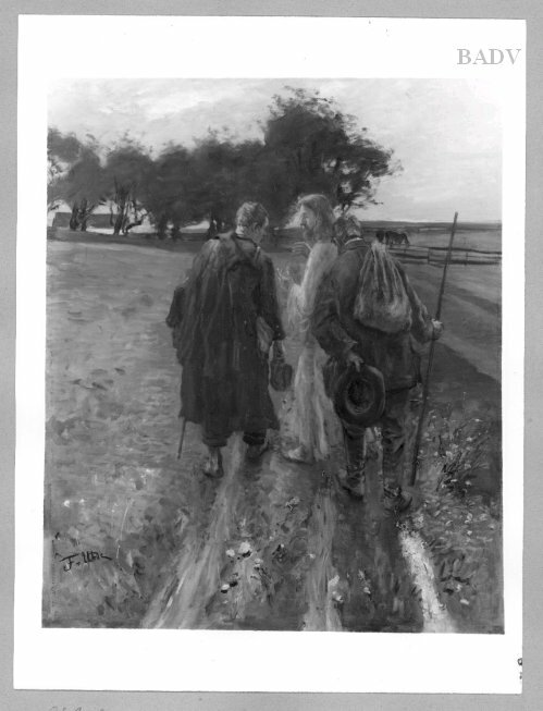 Christus mit den Jüngern auf dem Wege nach Emmaus, 1893, Fritz von Uhde