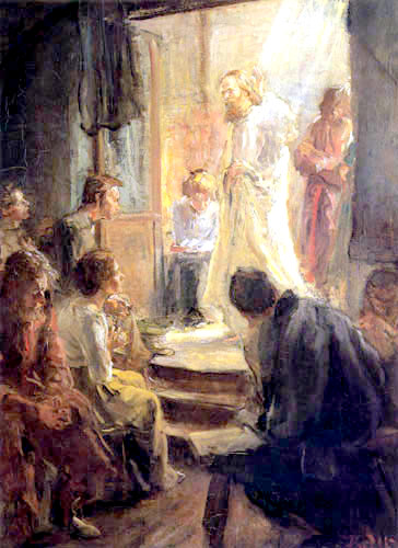 The sermon / Altar picture, , Fritz von Uhde
