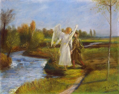 Tobias and the angel, 1902, Fritz von Uhde