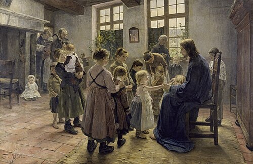 Suffer the little children to come unto me, 1884, Fritz von Uhde