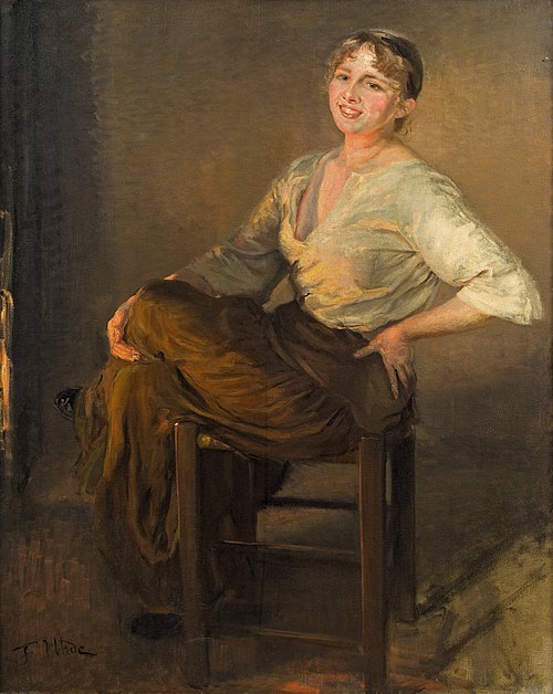Laughing girl, 1893, Fritz von Uhde