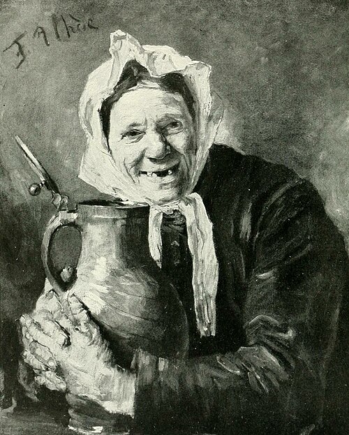 Old woman with a pitcher., 1891, Fritz von Uhde