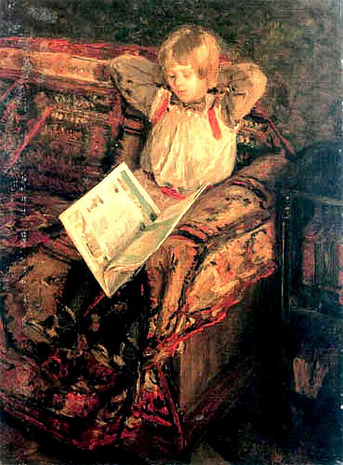 A reading girl, 1888, Fritz von Uhde