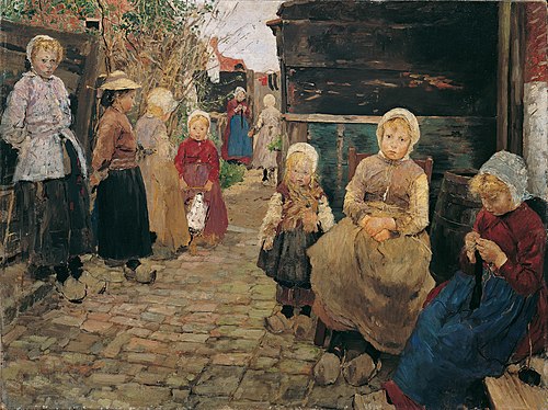 Fisher children in Zandvoort, 1882, Fritz von Uhde