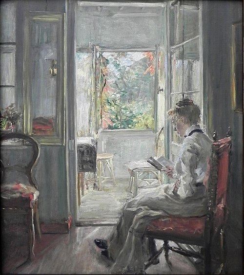 Devant la porte de la véranda, 1902, Fritz von Uhde