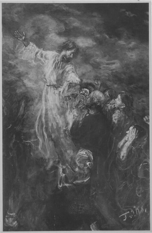 Himmelfahrt Christi (Skizze), 1897, Fritz von Uhde