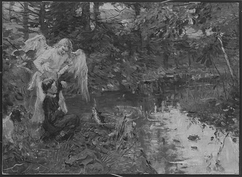 Tobiaslegende (Tobias und der Fisch), 1897, Fritz von Uhde