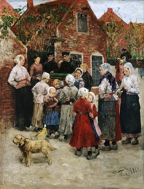 Hurdy-Gurdy Man in Zandvoort, 1883, Fritz von Uhde