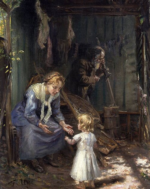 The Holy Family in the workshop, 1892, Fritz von Uhde