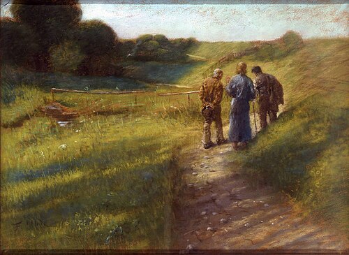 Road to Emmaus, 1891, Fritz von Uhde