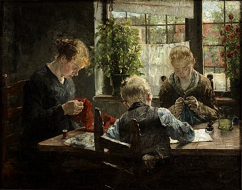 The Busy Family, 1885, Fritz von Uhde