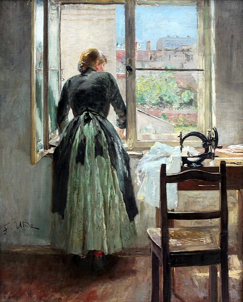By the Window, 1890, Fritz von Uhde