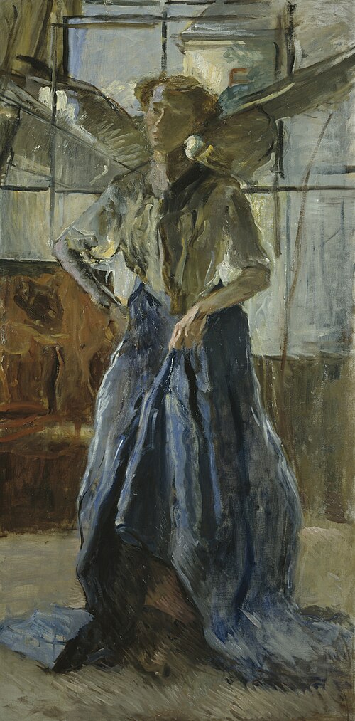 Engel im Atelier, 1910, Fritz von Uhde