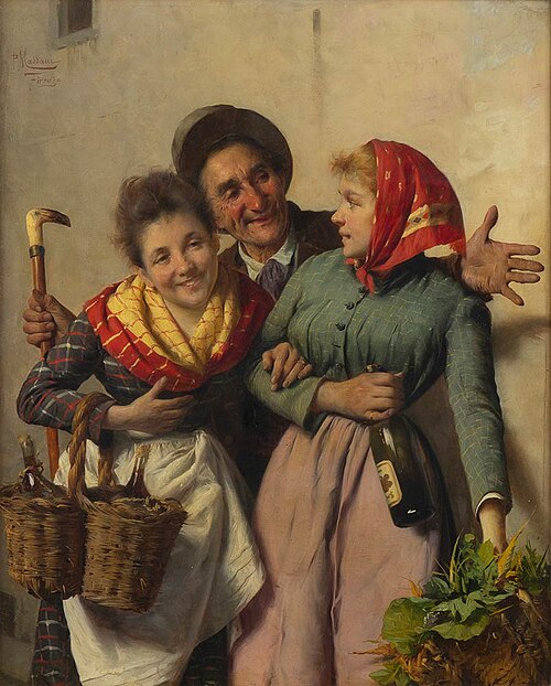 A happy meeting, 1920, Pompeo Massani