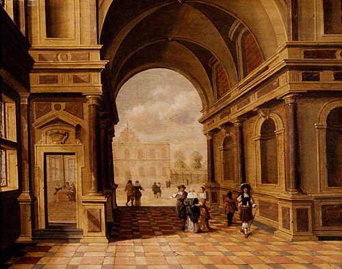 Courtyard Scene, 1637, Jans Juriaensz van Baden