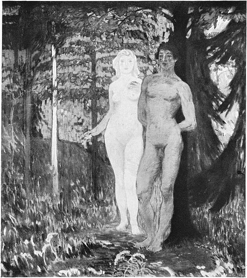 Adam and Eve, 1908, Jan Preisler