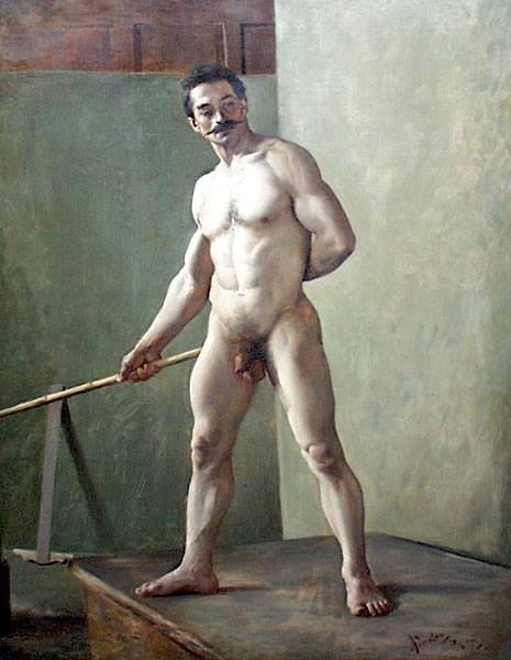 Academic male nude, , Jan Preisler