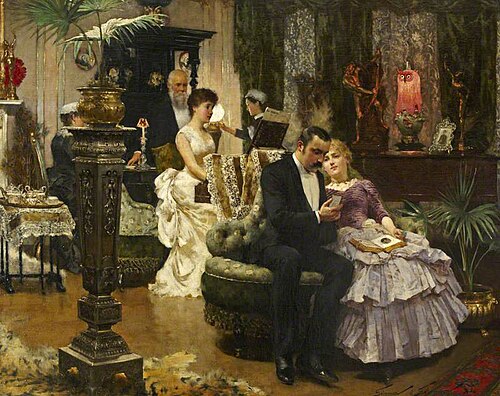 A Conversation Piece, 1884, Solomon Joseph Solomon