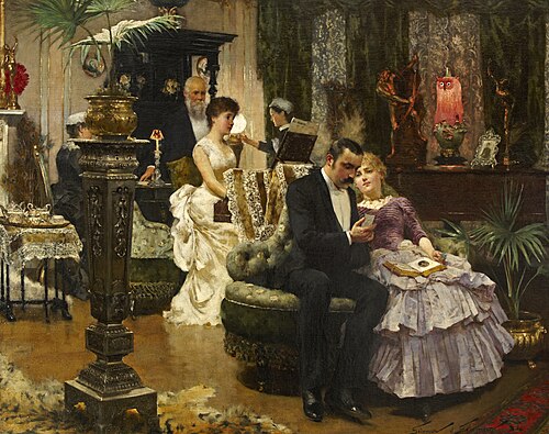A Conversation Piece.., 1884, Solomon Joseph Solomon